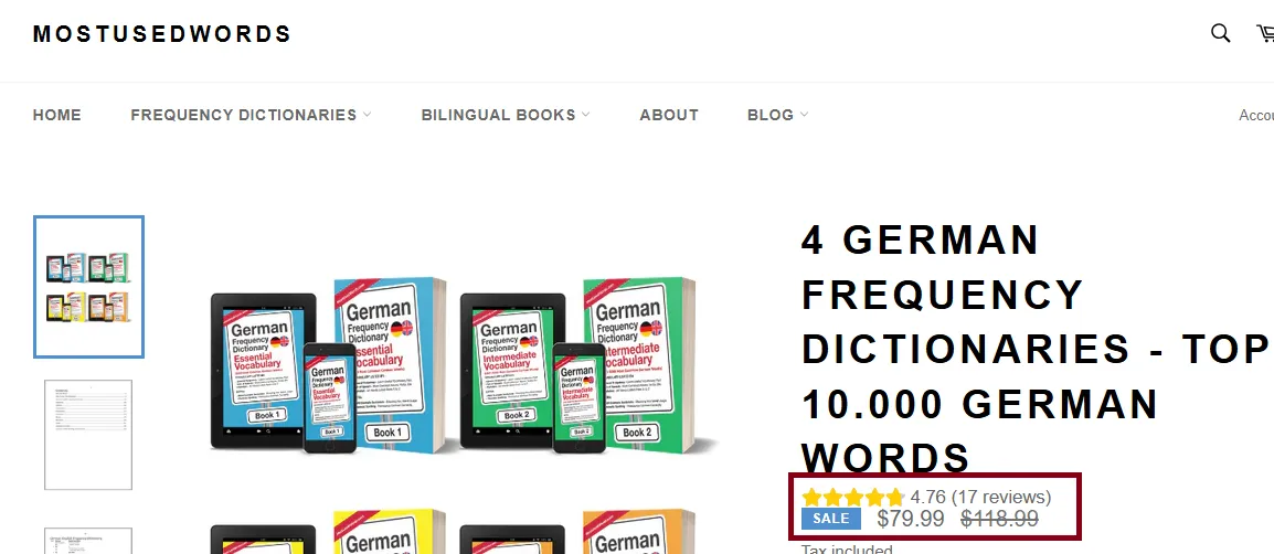 Mostusedwords 10% off deal